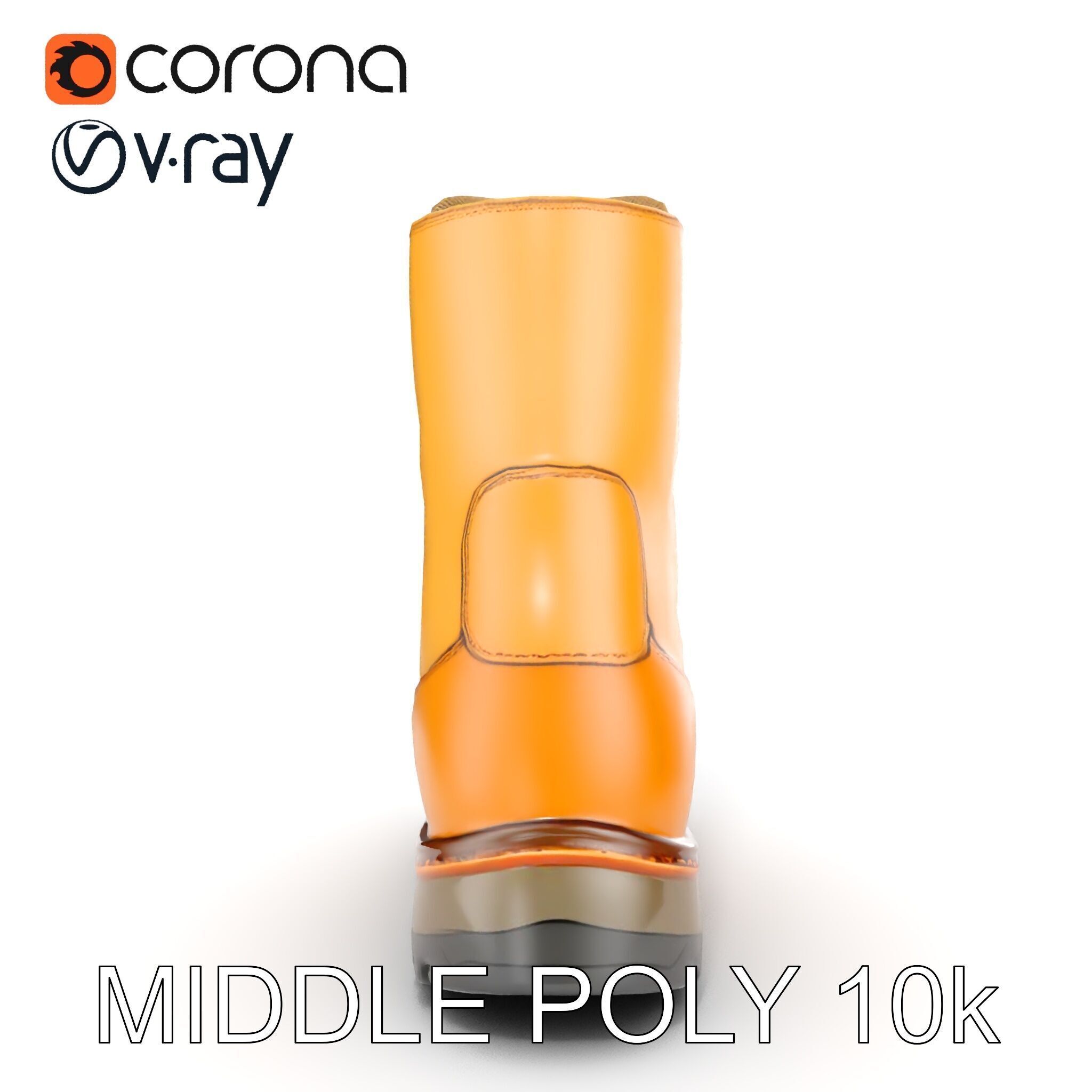 Durable Hiking Boot Model Pack Versatile Outdoor Footwear Low-poly 3D model_8