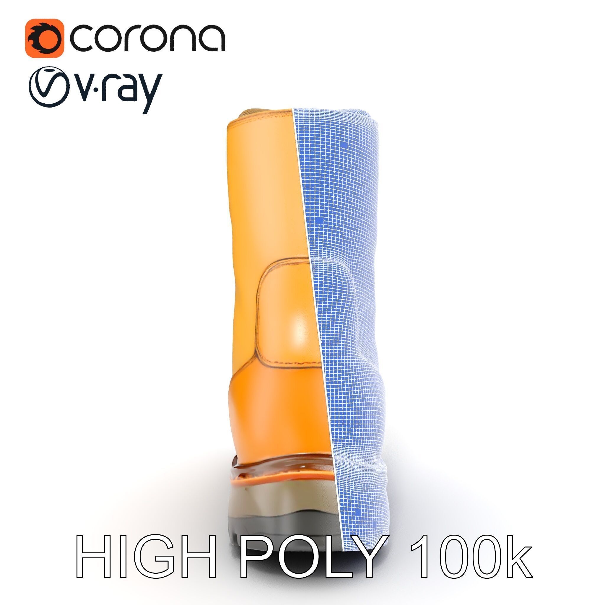 Durable Hiking Boot Model Pack Versatile Outdoor Footwear Low-poly 3D model_35