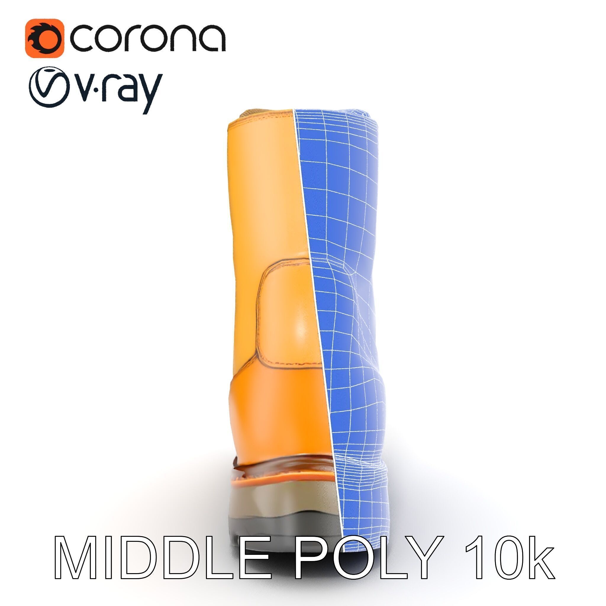 Durable Hiking Boot Model Pack Versatile Outdoor Footwear Low-poly 3D model_30