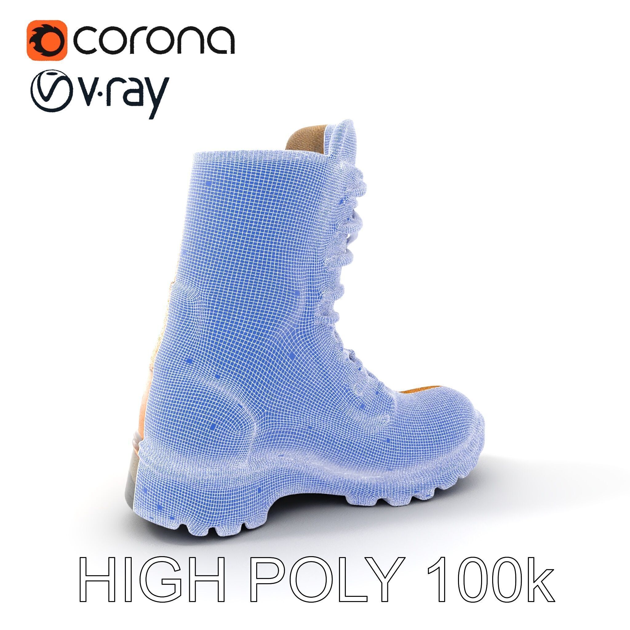 Durable Hiking Boot Model Pack Versatile Outdoor Footwear Low-poly 3D model_4