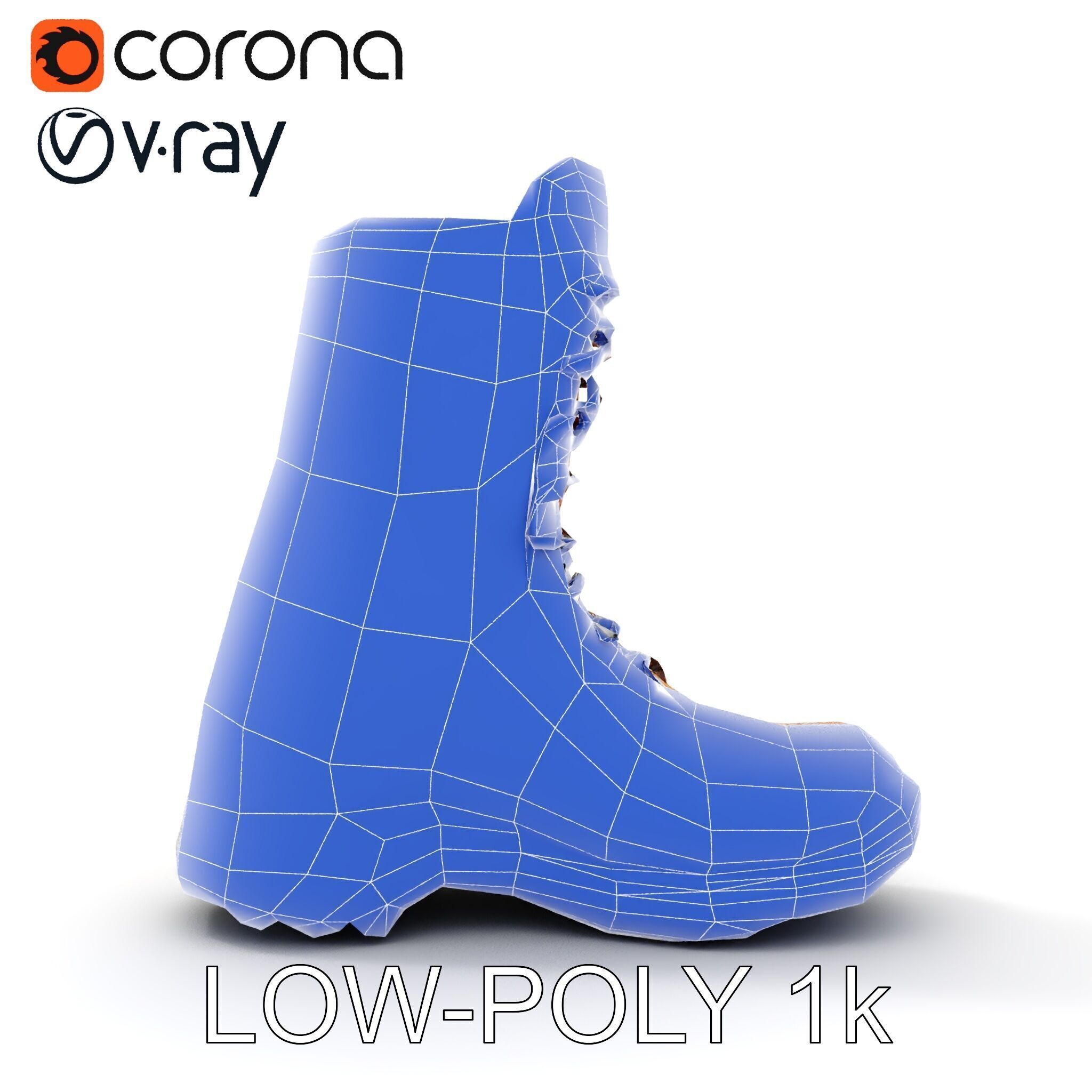 Durable Hiking Boot Model Pack Versatile Outdoor Footwear Low-poly 3D model_31