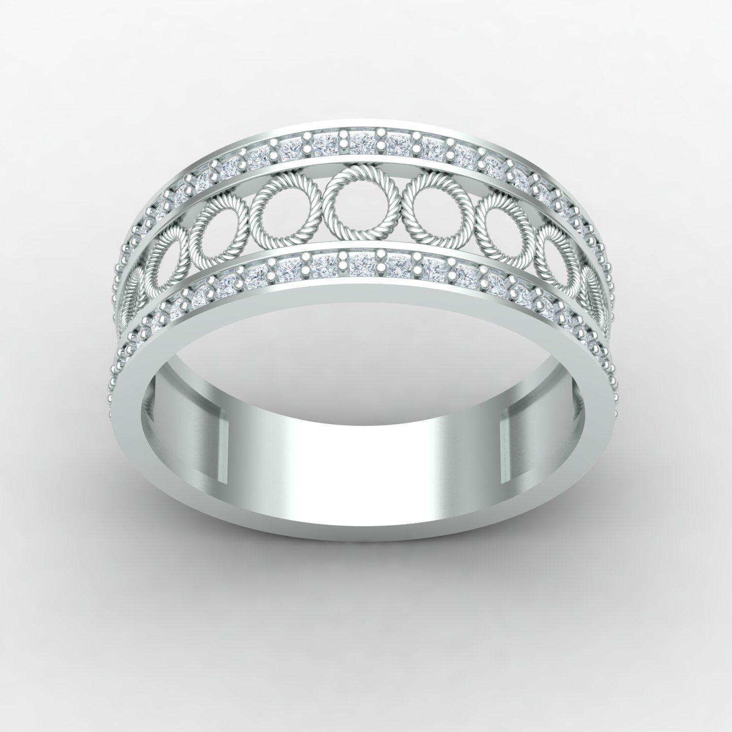 Wedding ring 08 3D print model_3