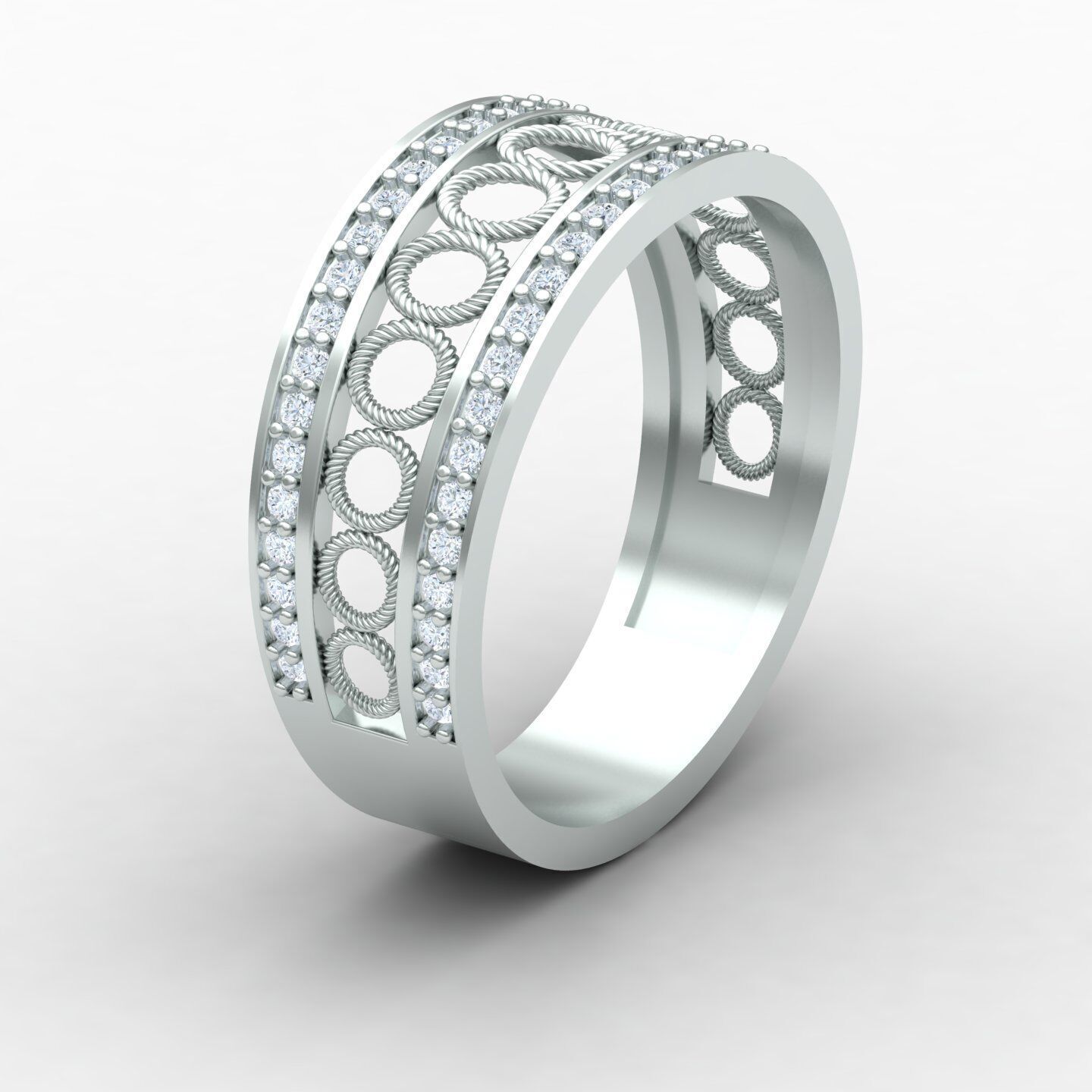 Wedding ring 08 3D print model_2