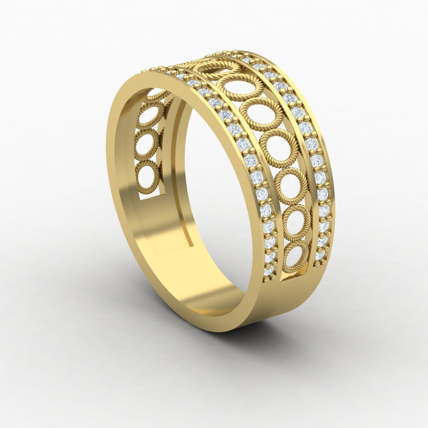 Wedding ring 08 3D print model_5