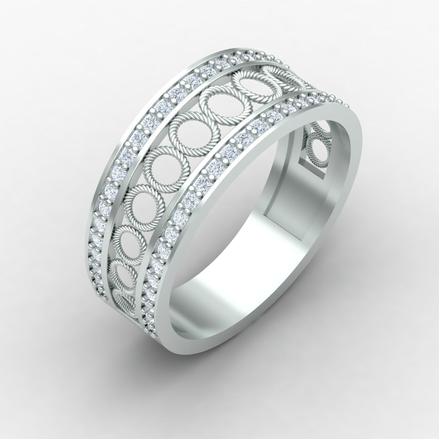 Wedding ring 08 3D print model_1
