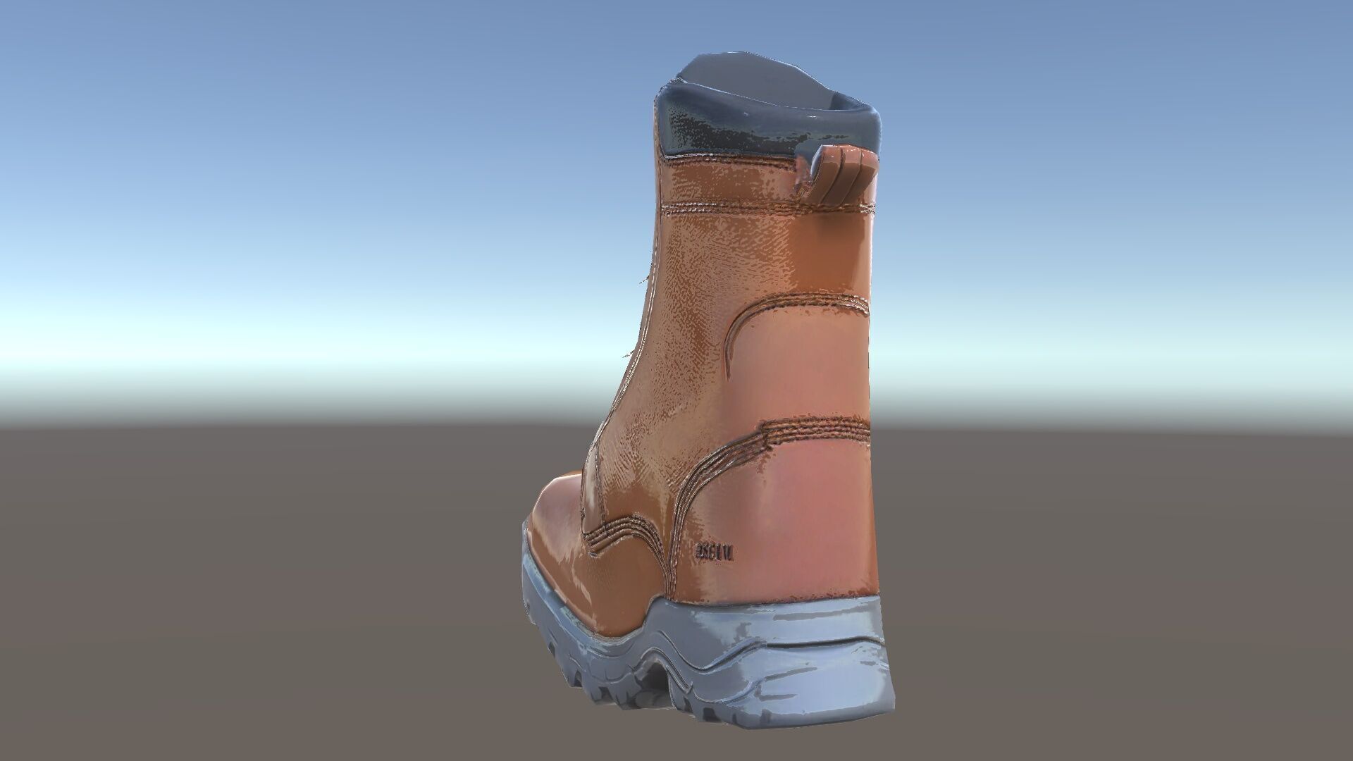 HeavyDuty Leather Boot Model Pack with Detailed Textures Low-poly 3D model_34