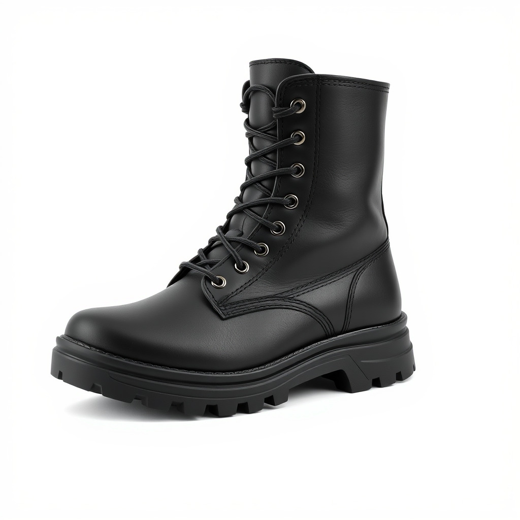 Sturdy Black Boots D Model Pack Low-poly 3D model_3
