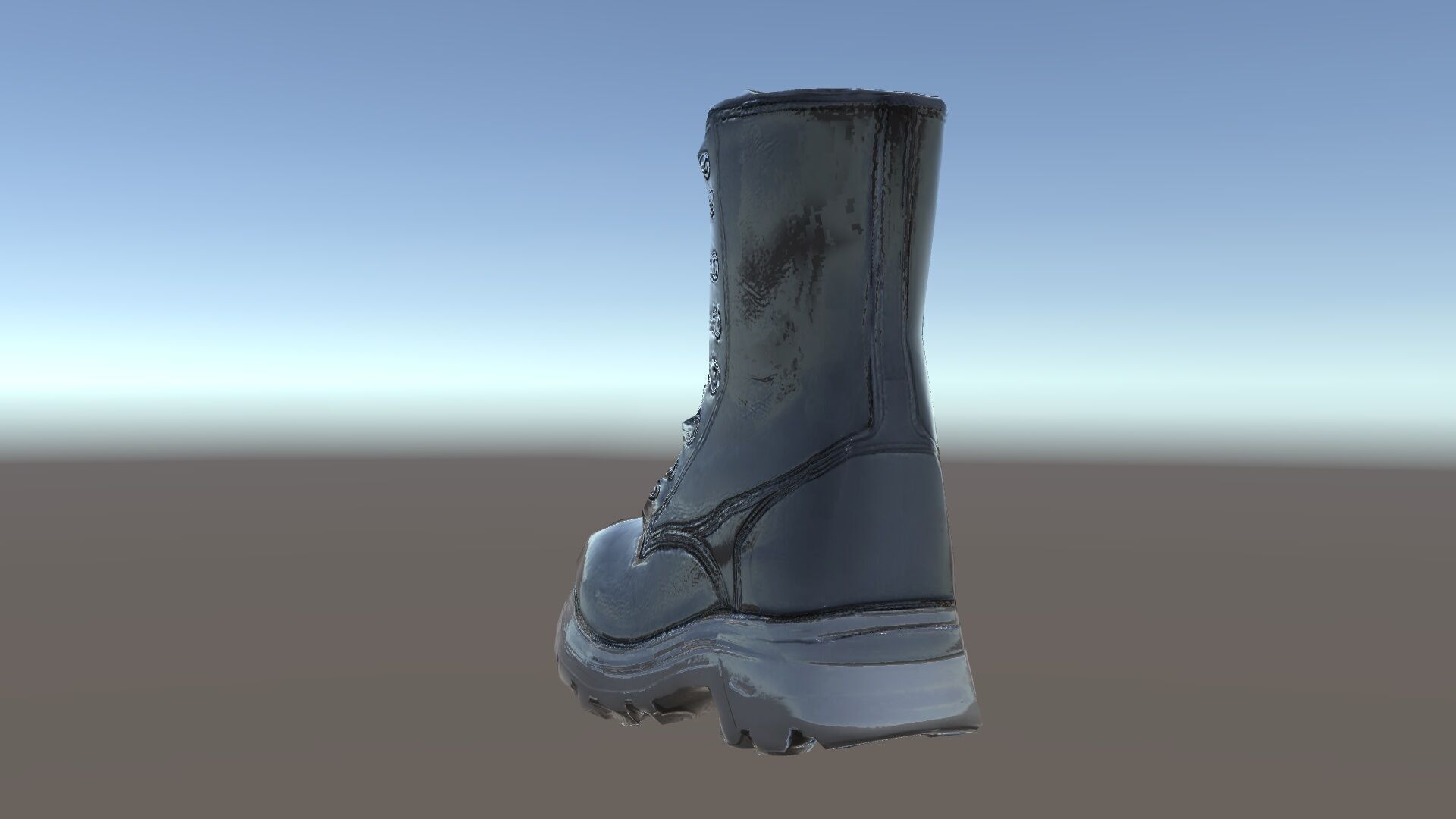 Sturdy Black Boots D Model Pack Low-poly 3D model_35