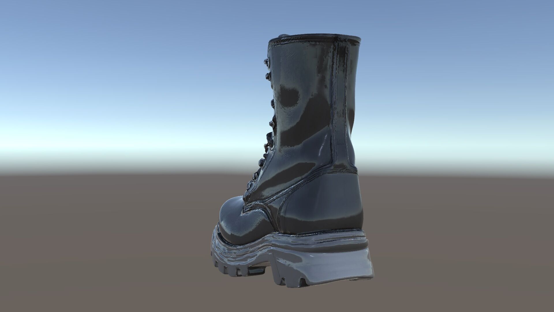 Sturdy Black Boots D Model Pack Low-poly 3D model_6