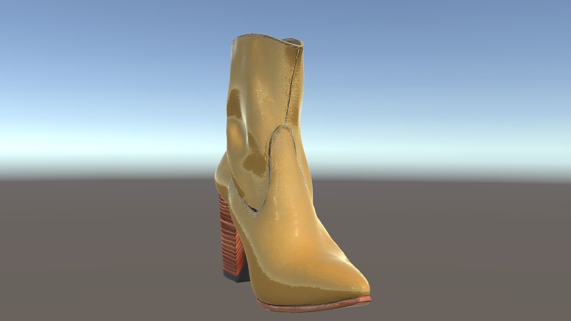 Stylish HighHeel Boot Model Pack Low-poly 3D model_6