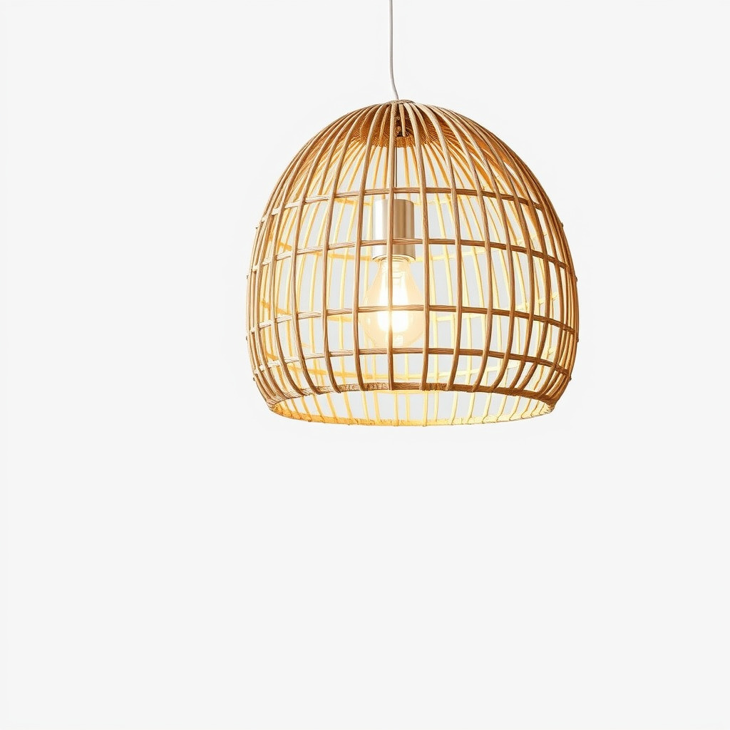 Wicker Pendant Lamp model pack with detailed textures Low-poly 3D model_3