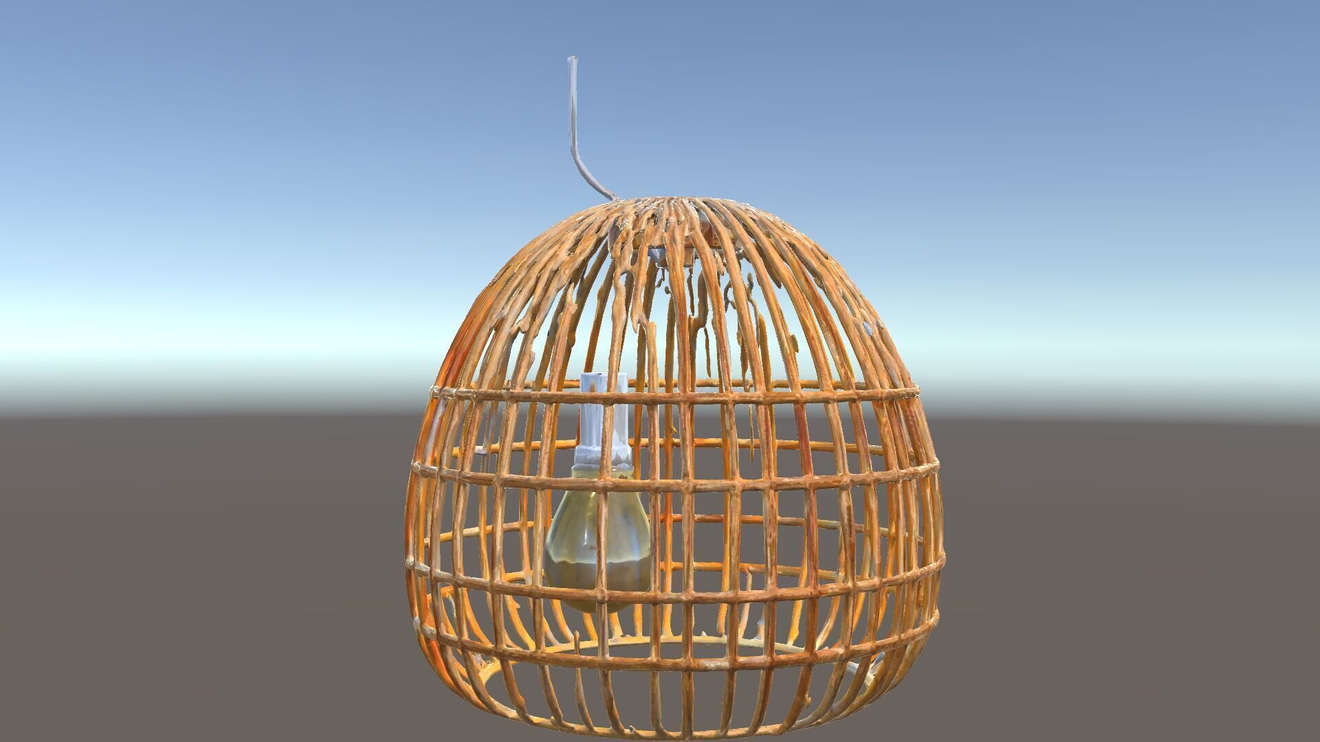 Wicker Pendant Lamp model pack with detailed textures Low-poly 3D model_6