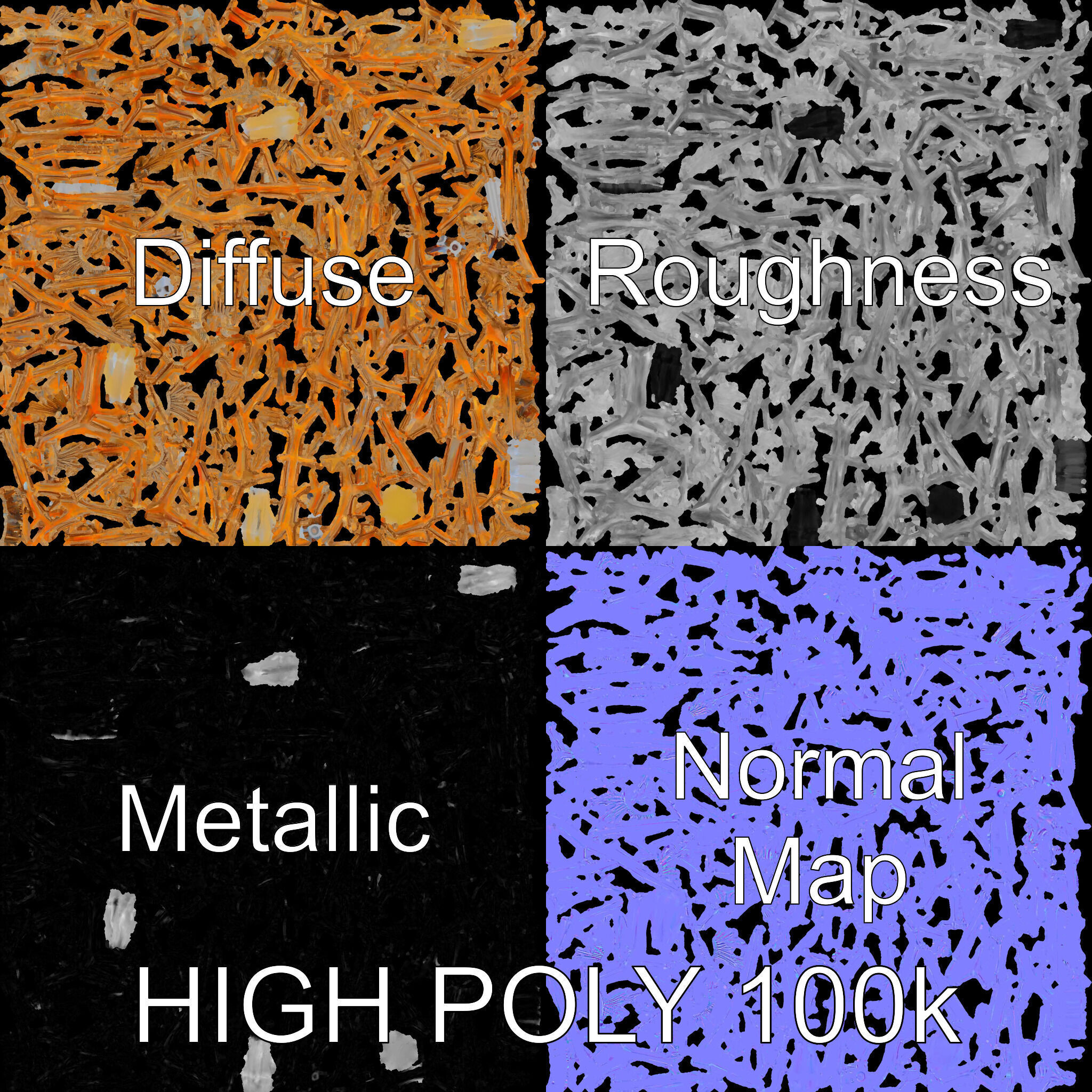 Wicker Pendant Lamp model pack with detailed textures Low-poly 3D model_4