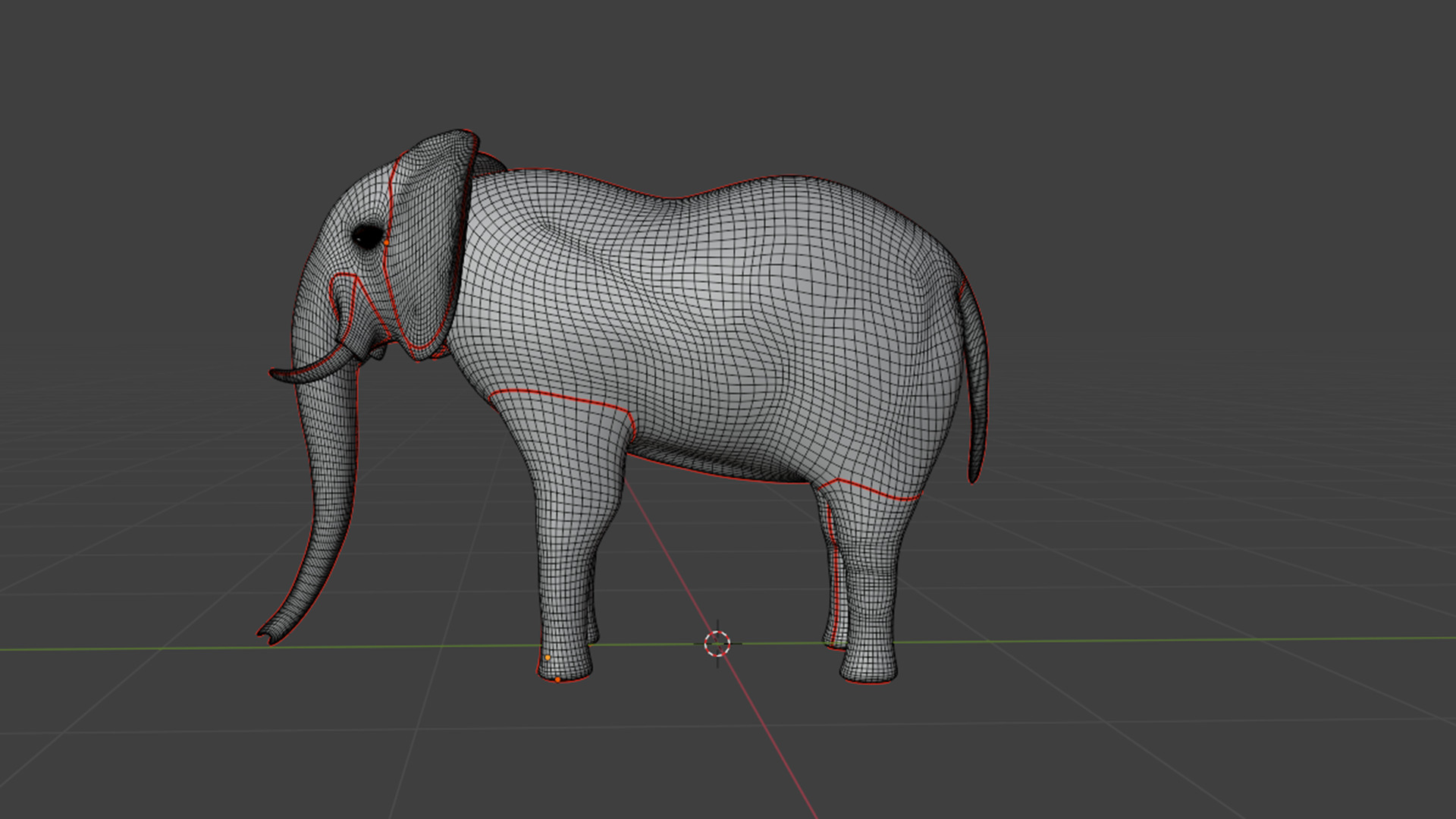 Low Poly Rigged Elephant Game Ready Low-poly 3D model_10