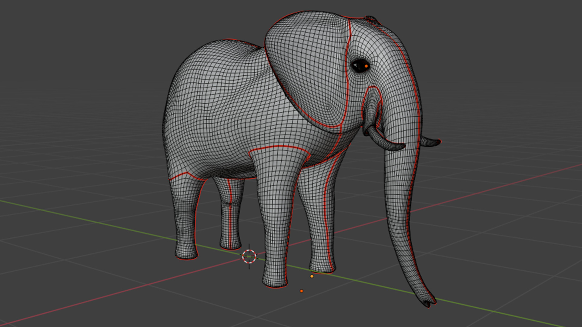 Low Poly Rigged Elephant Game Ready Low-poly 3D model_8