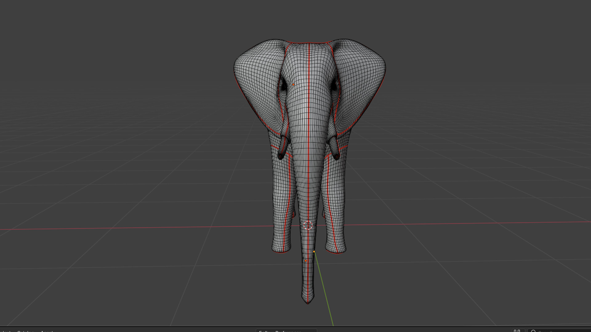 Low Poly Rigged Elephant Game Ready Low-poly 3D model_7