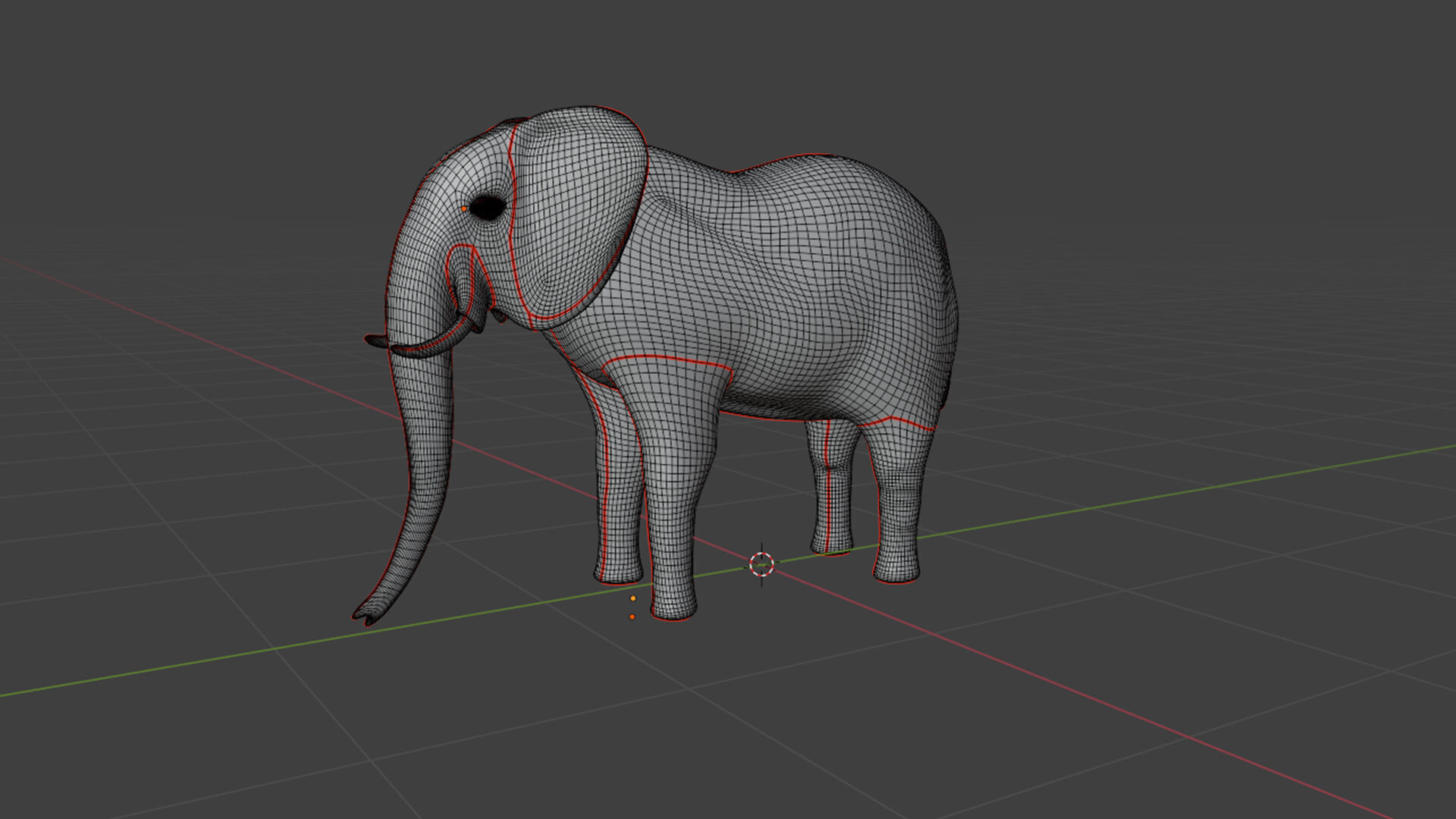 Low Poly Rigged Elephant Game Ready Low-poly 3D model_6