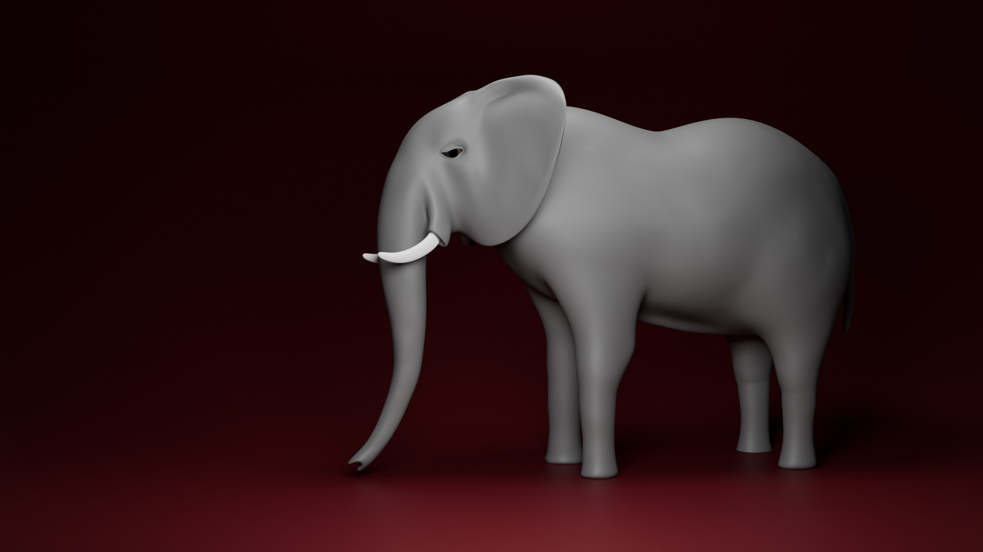 Low Poly Rigged Elephant Game Ready Low-poly 3D model_2