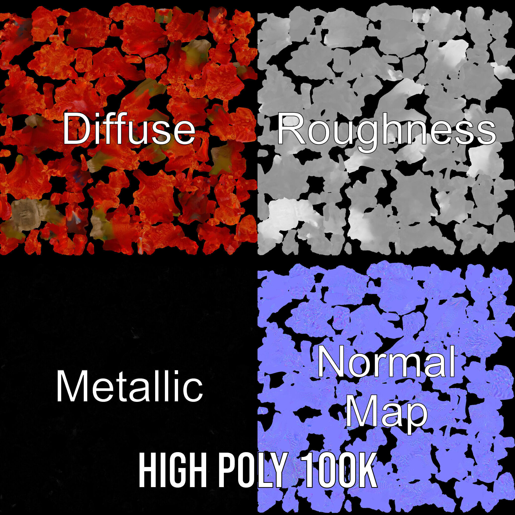 Detailed Coral Model Pack for Realistic Sea Renderings Low-poly 3D model_4