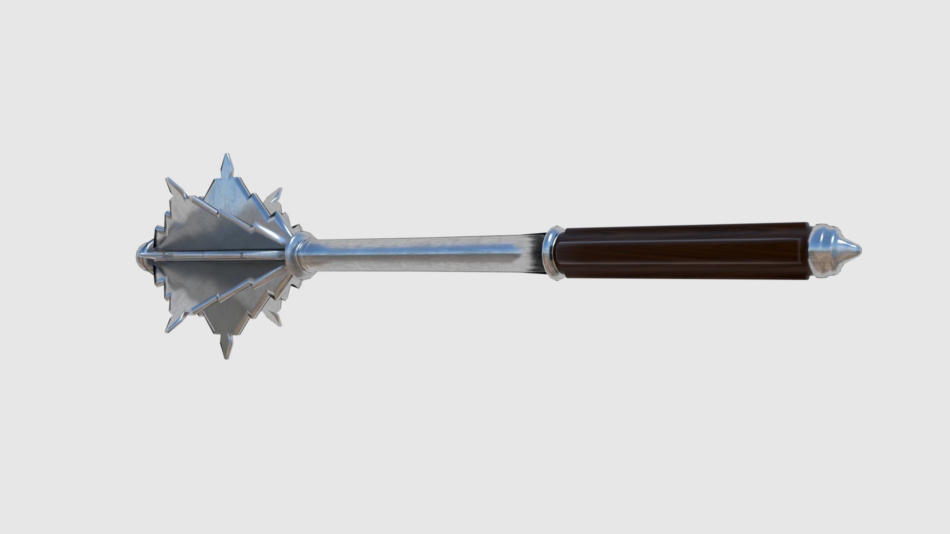 Flanged Mace - Game Ready Low-poly 3D model_2