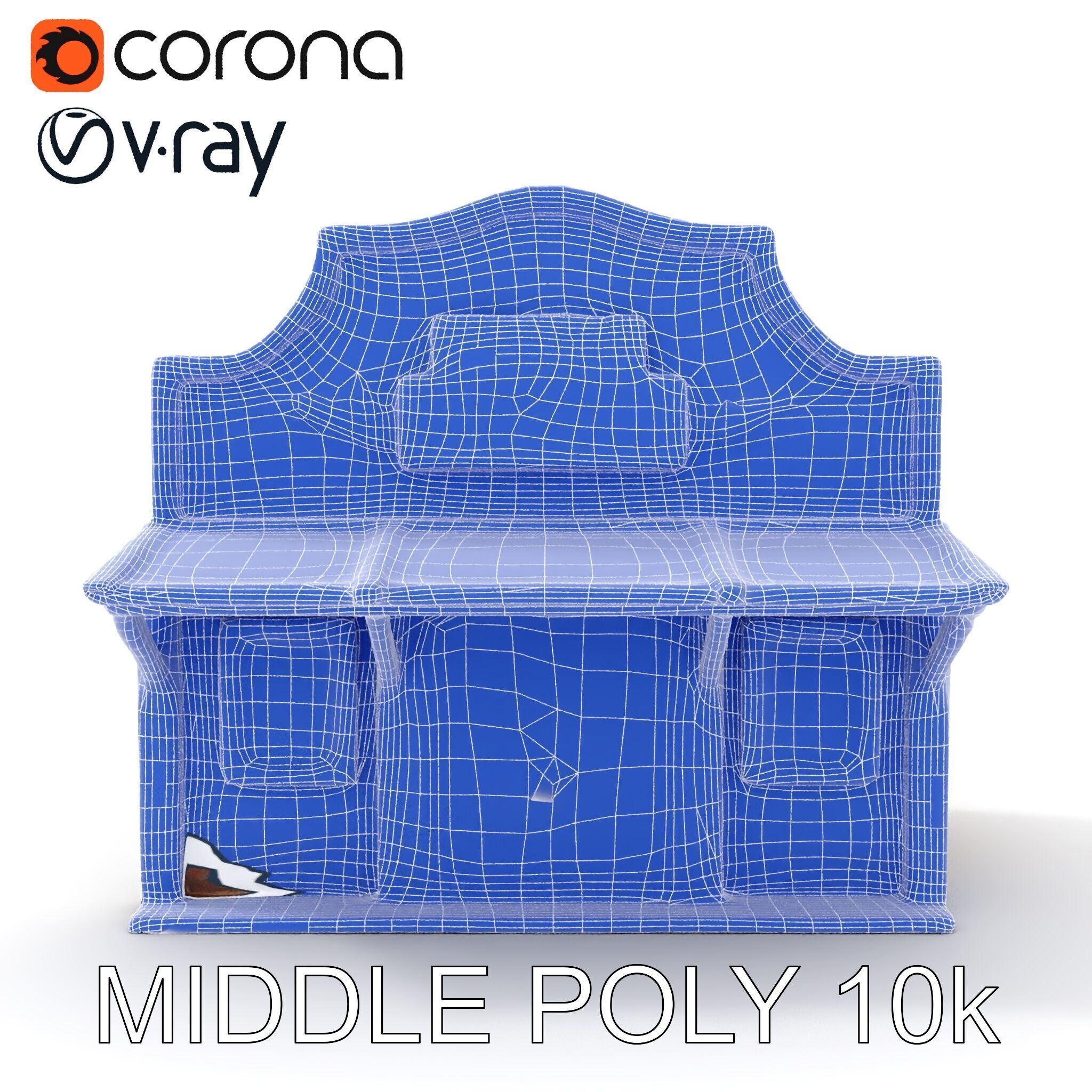 Wild West Salon model pack  Detailed Wooden Structure Low-poly 3D model_25