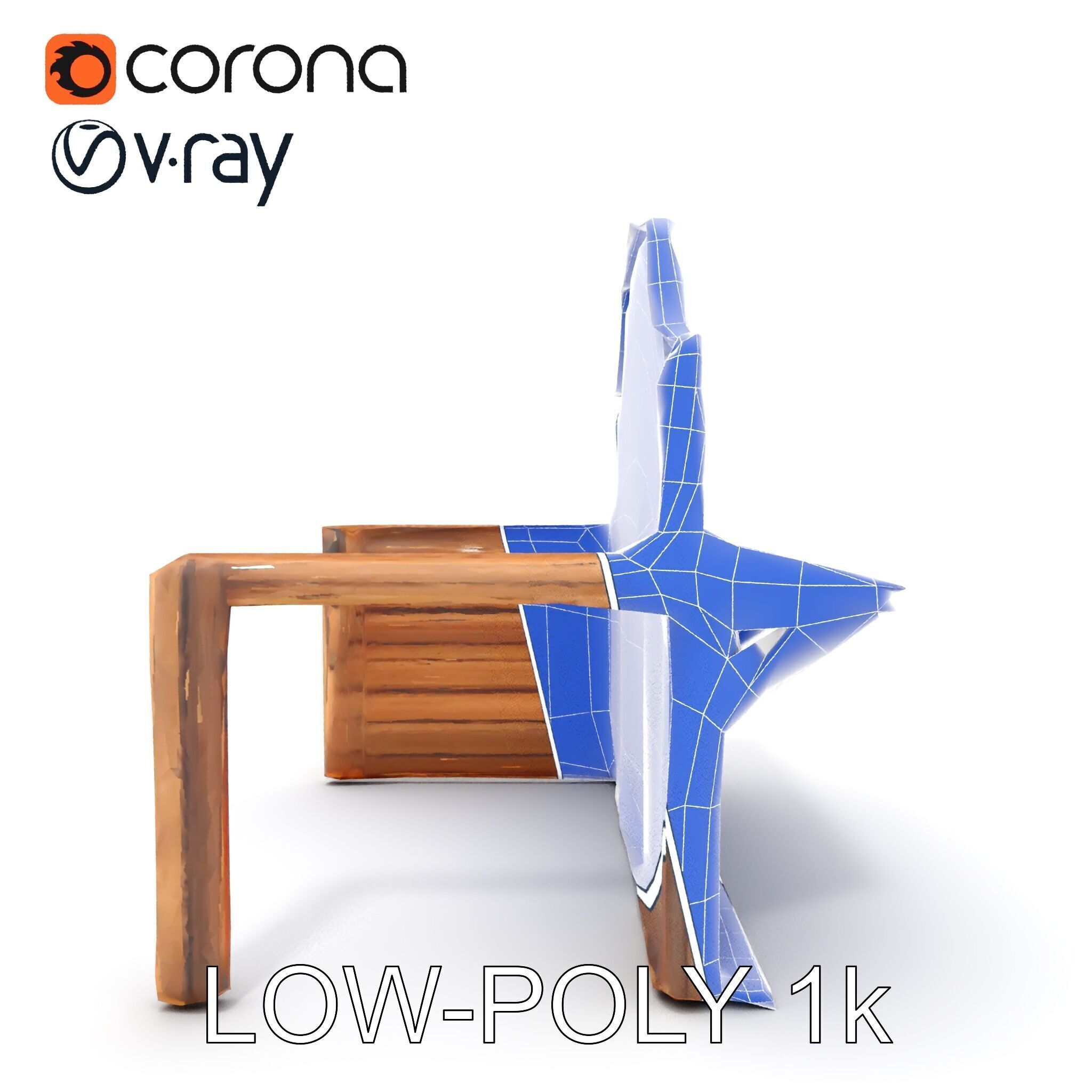 Wild West Salon model pack  Detailed Wooden Structure Low-poly 3D model_29