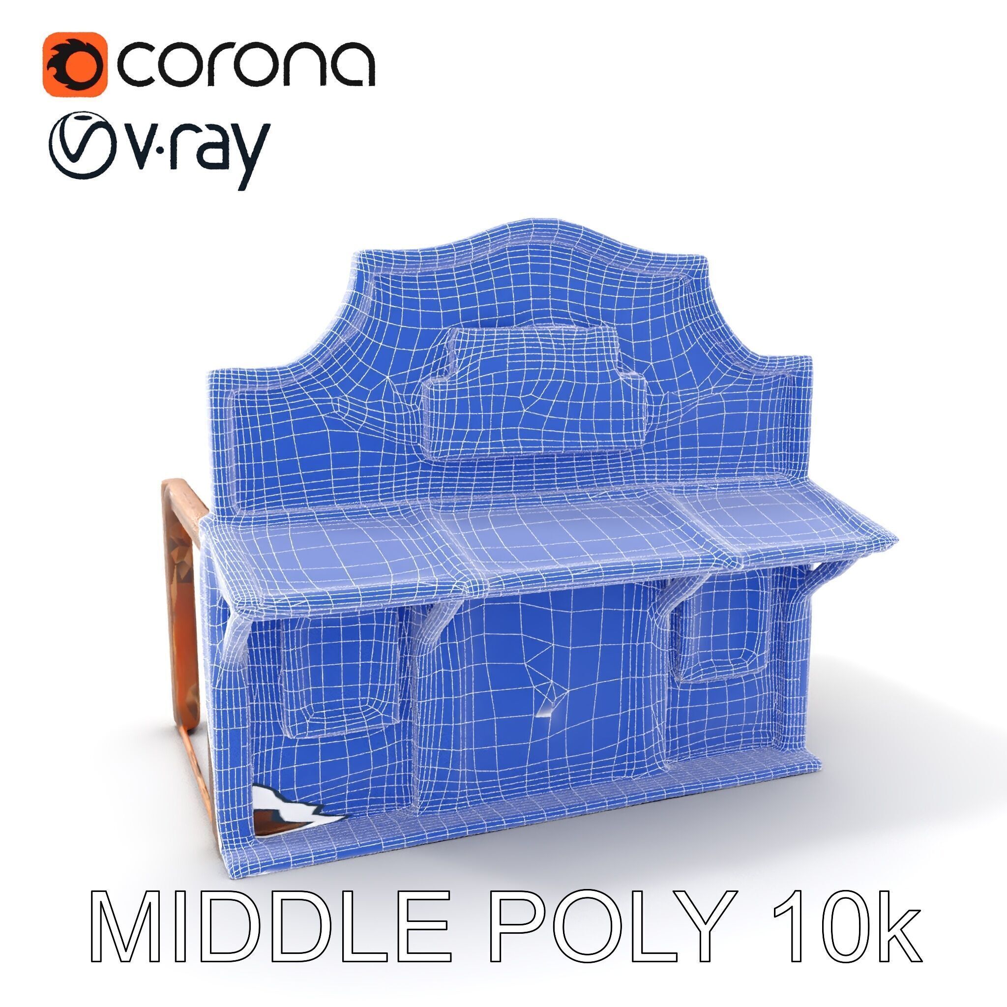 Wild West Salon model pack  Detailed Wooden Structure Low-poly 3D model_23
