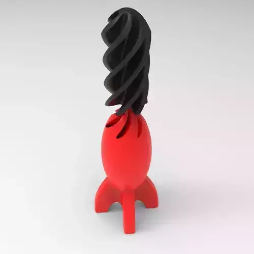 3D Printable Rocket Spiral  Satisfying Motion Desk Toy