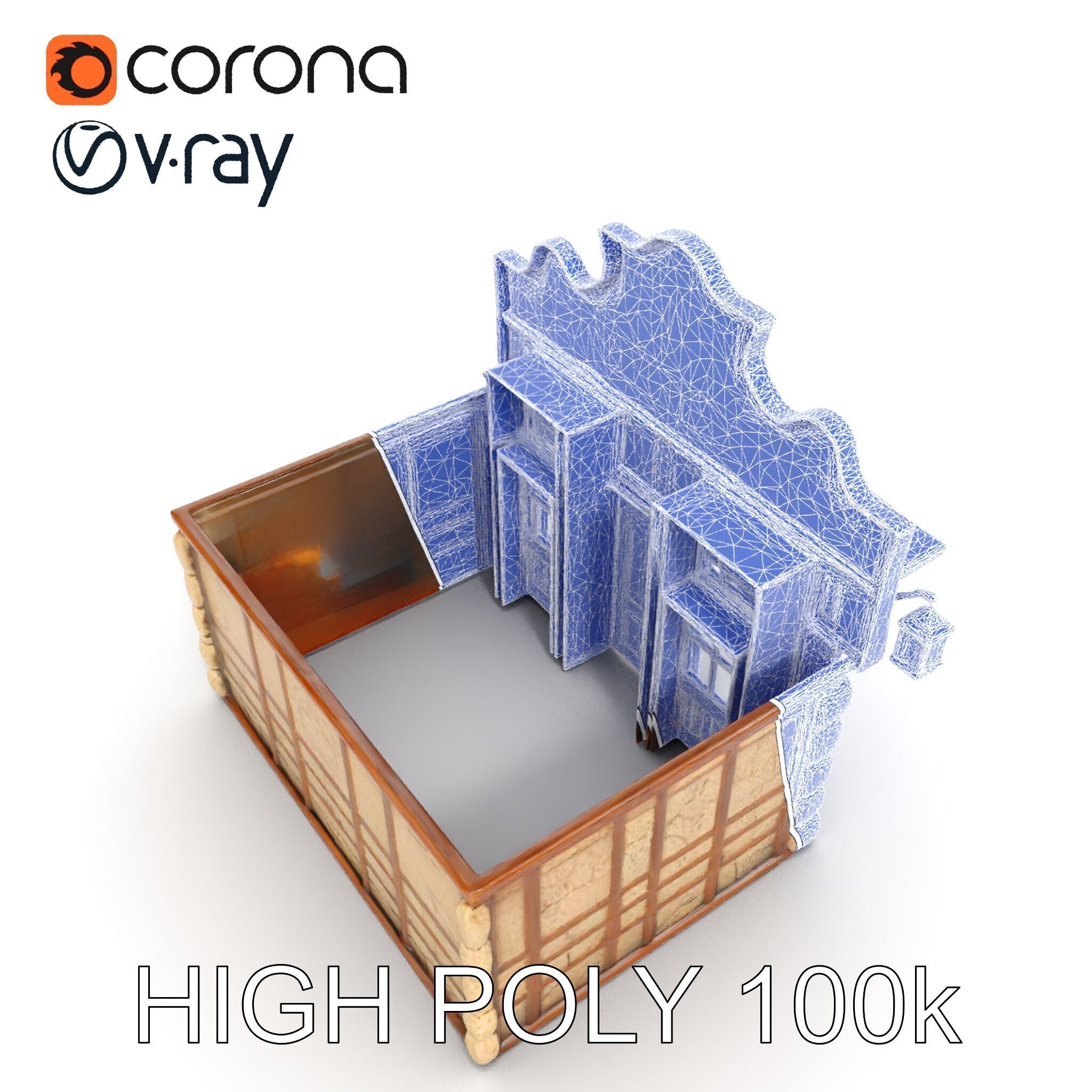 Wild West Saloon Model Pack with PBR Textures Low-poly 3D model_28