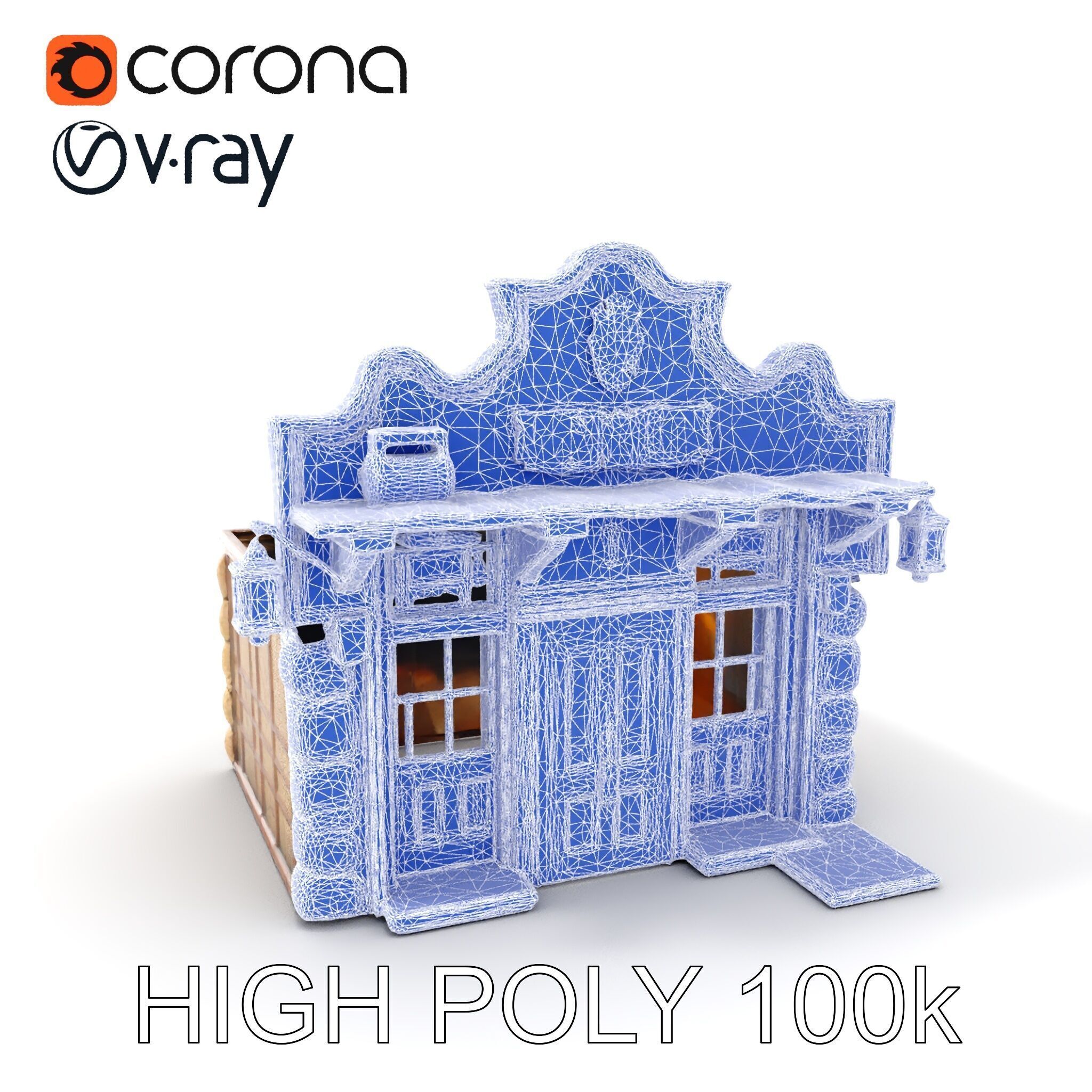 Wild West Saloon Model Pack with PBR Textures Low-poly 3D model_5