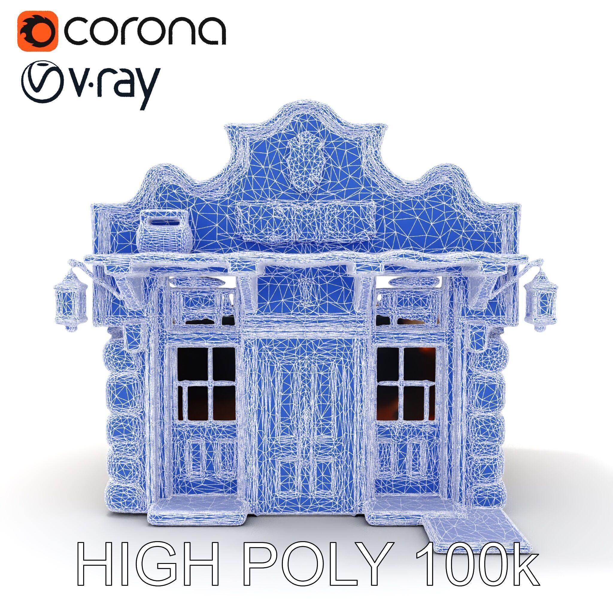 Wild West Saloon Model Pack with PBR Textures Low-poly 3D model_14