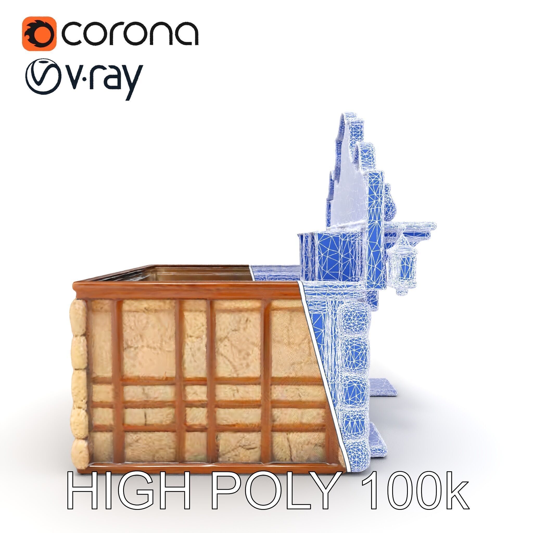 Wild West Saloon Model Pack with PBR Textures Low-poly 3D model_36