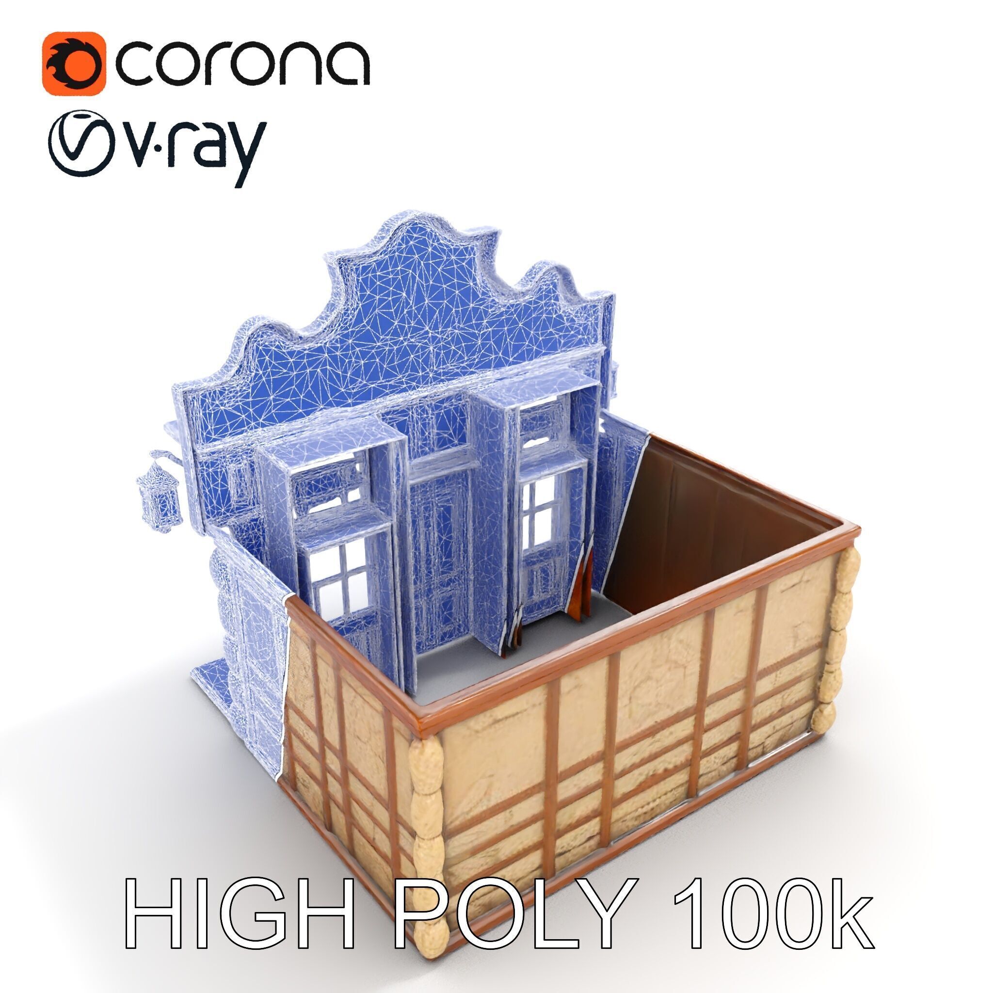 Wild West Saloon Model Pack with PBR Textures Low-poly 3D model_27