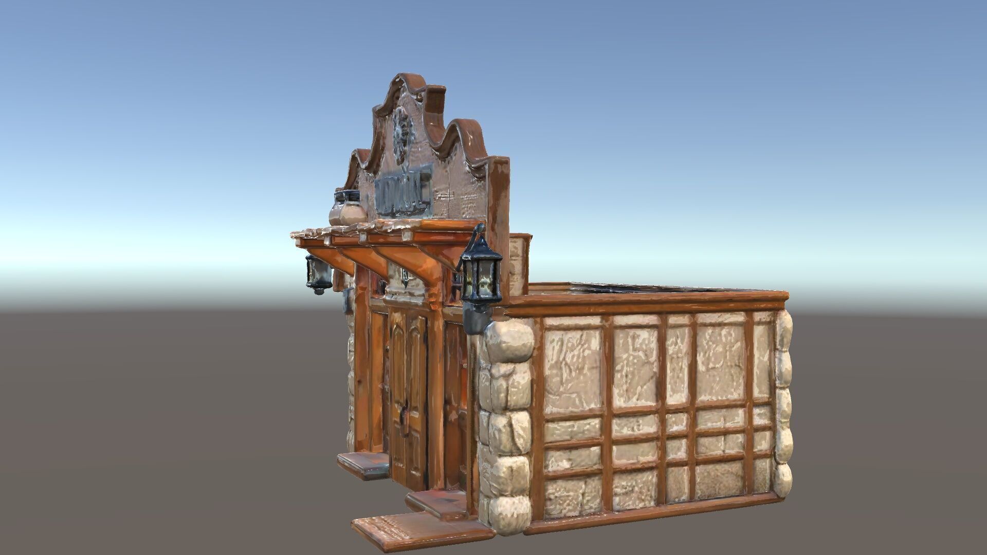 Wild West Saloon Model Pack with PBR Textures Low-poly 3D model_6