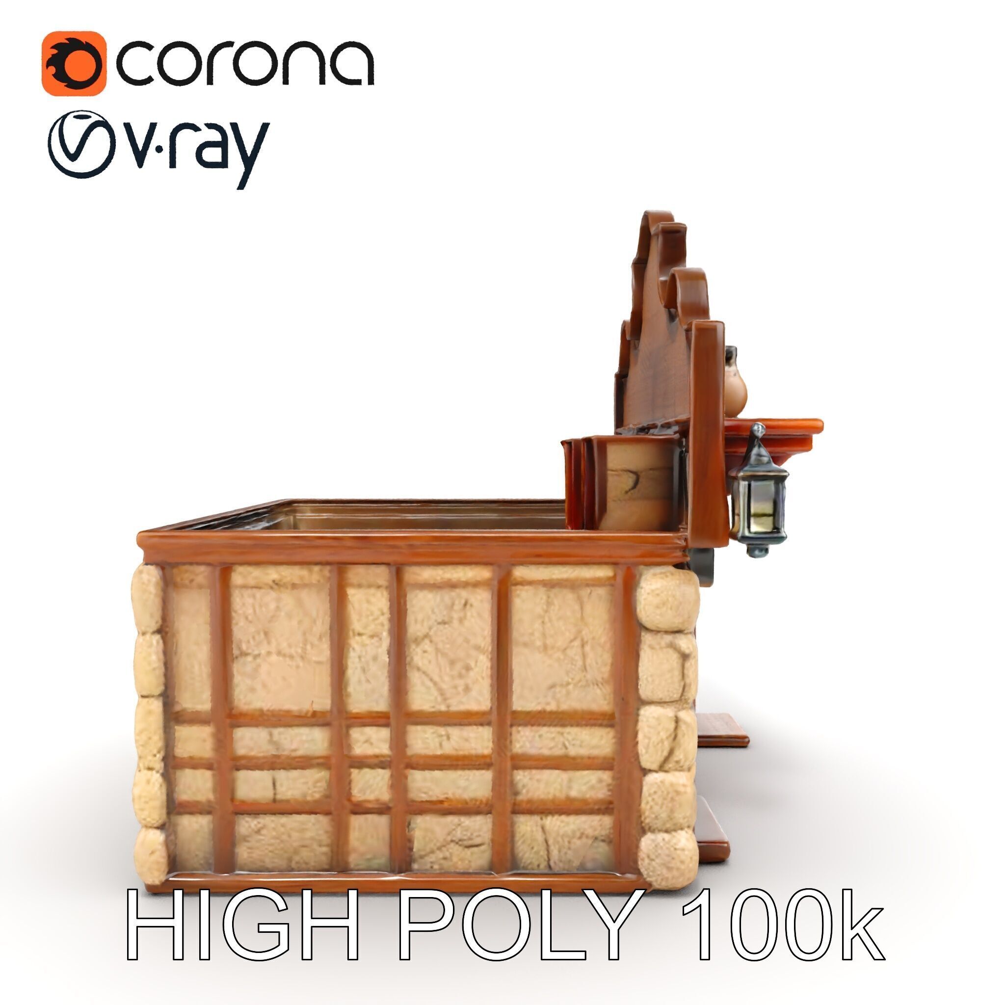 Wild West Saloon Model Pack with PBR Textures Low-poly 3D model_19