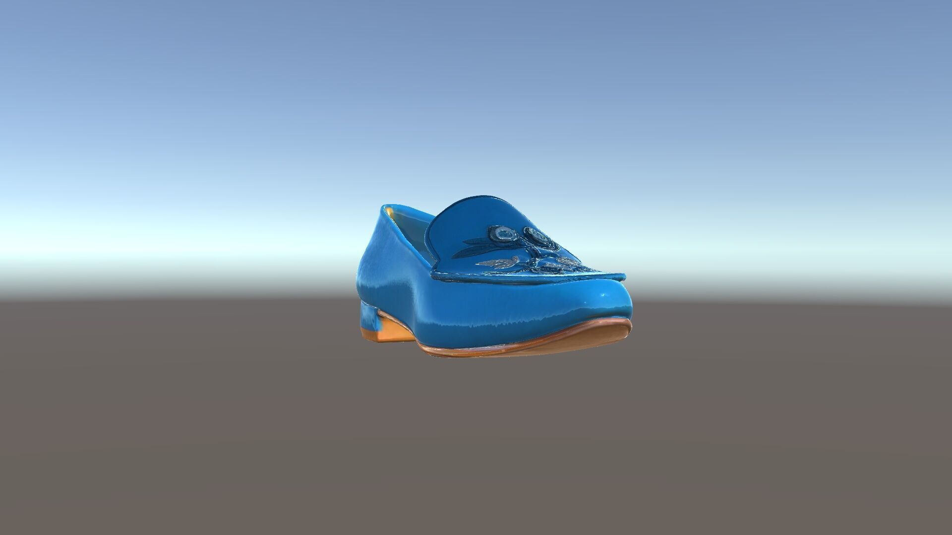 Embroidered Blue Loafer D Model Pack Low-poly 3D model_6