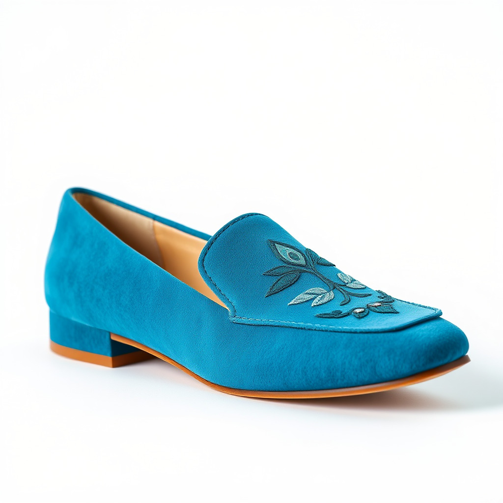 Embroidered Blue Loafer D Model Pack Low-poly 3D model_3