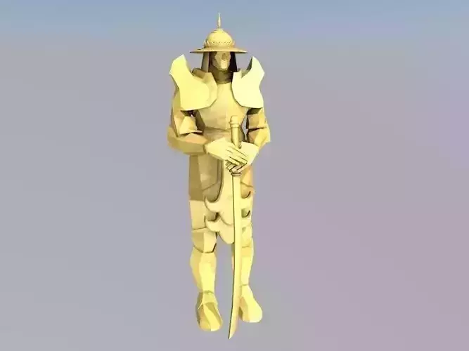 Myanmar Golden Warrior Statue