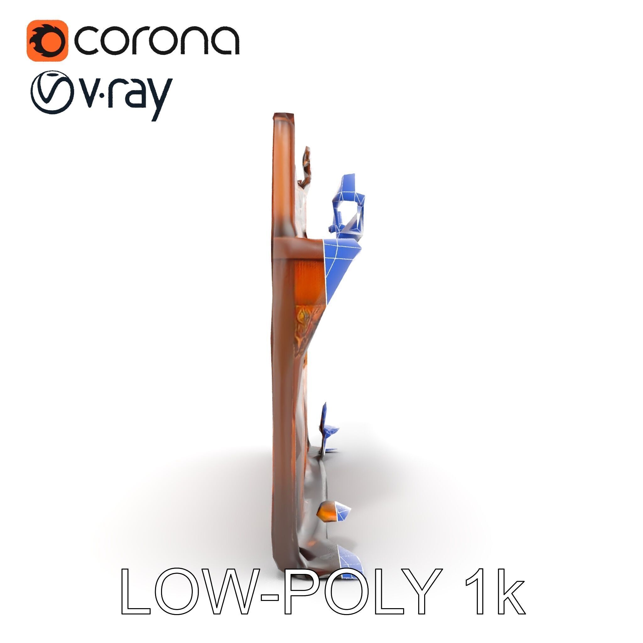 Western Saloon Frontage Model Pack with Detailed Features Low-poly 3D model_31