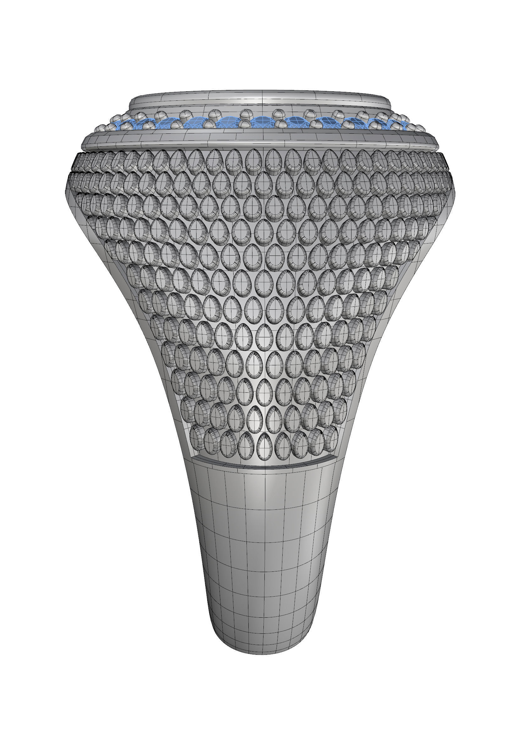 Men Ring  with onyx and diamonds  3D print model_5