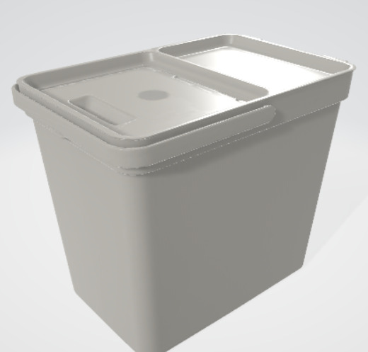 3d indoor trash can 3D model_2
