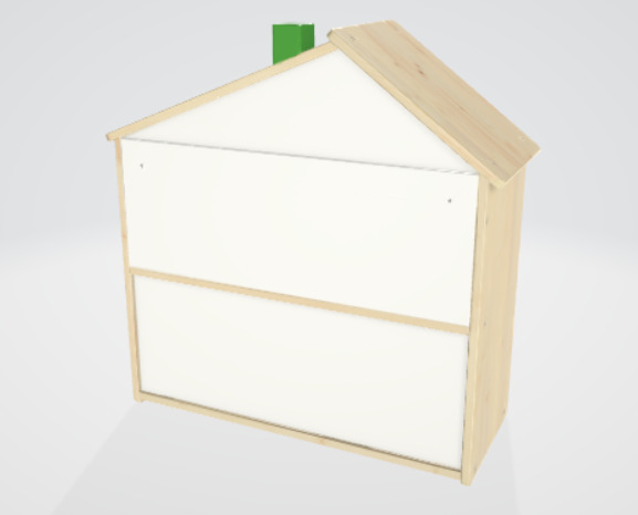 3d wood house 3D model_2