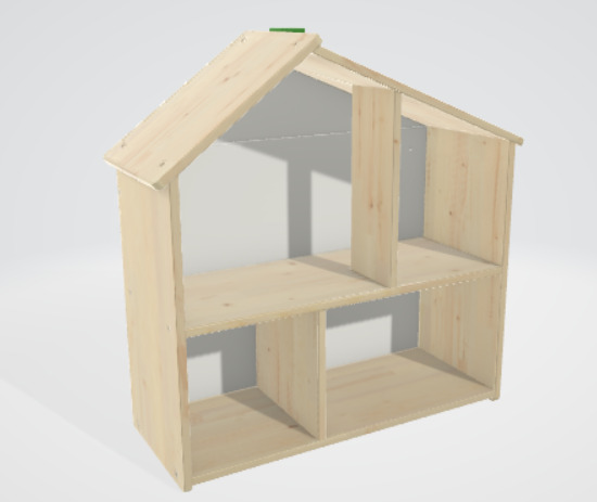 3d wood house 3D model_1