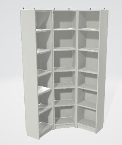 3d bookshelf for interior scene 3D model