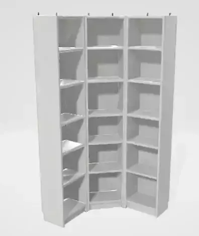 3d bookshelf for interior scene 3D model