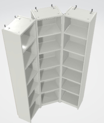 3d bookshelf for interior scene 3D model_1