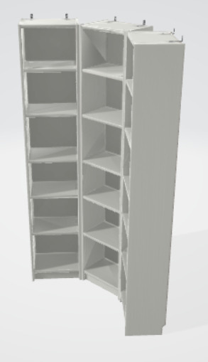 3d bookshelf for interior scene 3D model_2