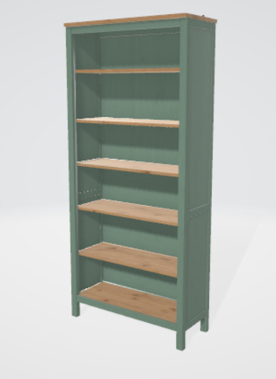 3d bookshelf for interior scene 3D model_1