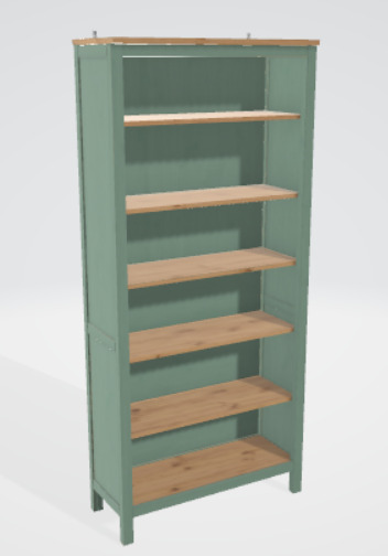 3d bookshelf for interior scene 3D model_2