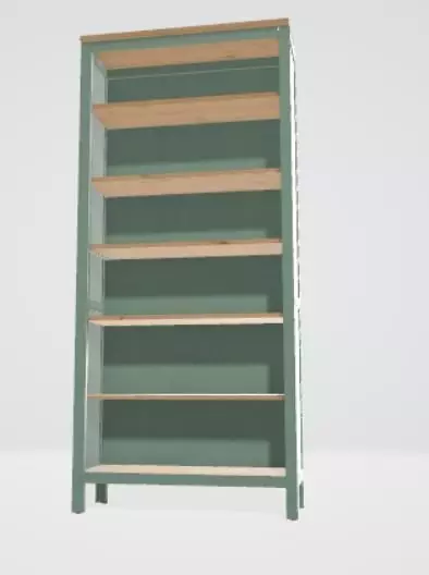 3d bookshelf for interior scene 3D model_0